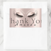 サンキューネームシンプルバラブライダルスウィート16th 長方形シール (バッグ)