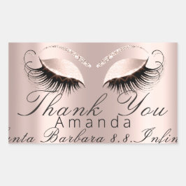 サンキューネームデイトバラブライダルスウィート16th 長方形シール