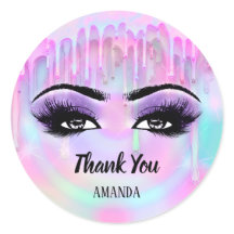 サンキューネームホログラフパステルアイラッシュガーリー