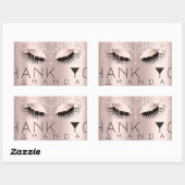 サンキューネームミニマルバラブライダルスイート16th 長方形シール (シート)