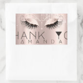 サンキューネームミニマルバラブライダルスイート16th 長方形シール (バッグ)