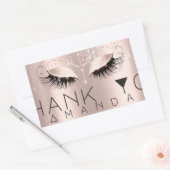 サンキューネームミニマルバラブライダルスイート16th 長方形シール (封筒)