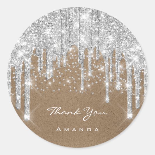 サンキューネーム16ブライダルグレーシルバードリップ ラウンドシール (正面)