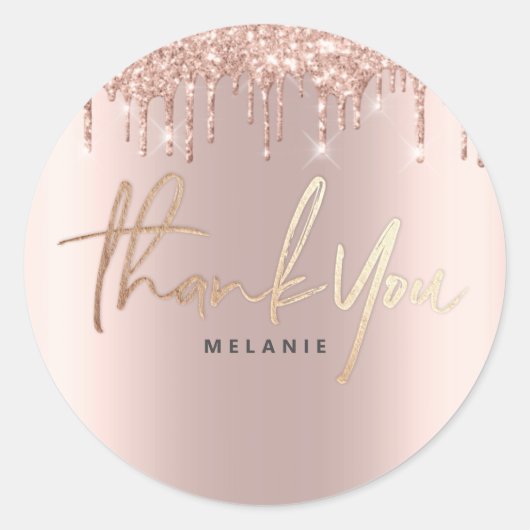 サンキューネーム16thブライダルバラグリッタースパーク ラウンドシール (正面)