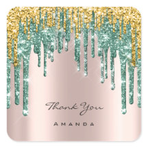 サンキューネーム16thブライダルバラグリッターティール（緑がかった色）緑