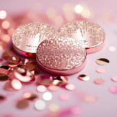 サンキューネーム16thブライダルバラグリッターピンク ラウンドシール