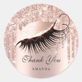 サンキューネーム16thブライダルバラグリッター目 ラウンドシール (正面)