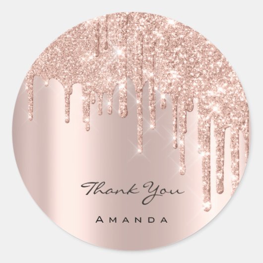 サンキューネーム16thブライダルバラグリッターSpark VIP ラウンドシール (正面)