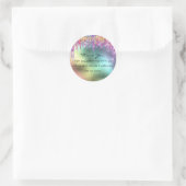 サンキューネームDate Rainbow Drips Holographic ラウンドシール (バッグ)
