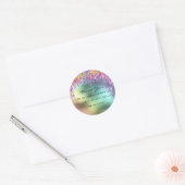 サンキューネームDate Rainbow Drips Holographic ラウンドシール (封筒)