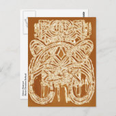 サンキューノートエスニック抽象芸術ファインアートはがき ポストカード (正面/裏面)