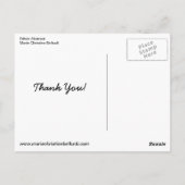 サンキューノートエスニック抽象芸術ファインアートはがき ポストカード (裏面)