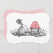 サンキューノートカードキュートシンプル 招待状 (正面/裏面)