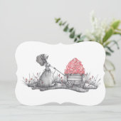 サンキューノートカードキュートシンプル 招待状 (スタンド正面)