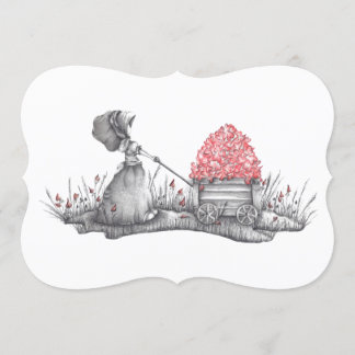 サンキューノートカードキュートシンプル 招待状