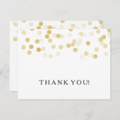 サンキューノートゴールドフェイクフォイルグリッターライト ポストカード (正面/裏面)