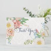 サンキューノートパステルピンクボホフローランブリージ サンキューカード (スタンド正面)