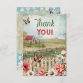 サンキューノートファームパーティーテーマ サンキューカード (正面/裏面)