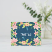 サンキューノートベビーガールモダンシンプルボホフローラ 招待状 (スタンド正面)