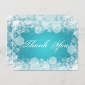 サンキューノートベビーシャワーナイトスパークルターコイズ ポストカード (正面/裏面)