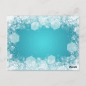 サンキューノートベビーシャワーナイトスパークルターコイズ ポストカード (裏面)