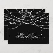 サンキューノート スパークリング ストリング ブラック ポストカード (正面/裏面)