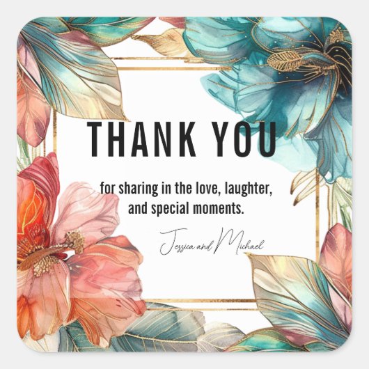 サンキューハイビスカスセレナーデパラダイス スクエアシール (正面)