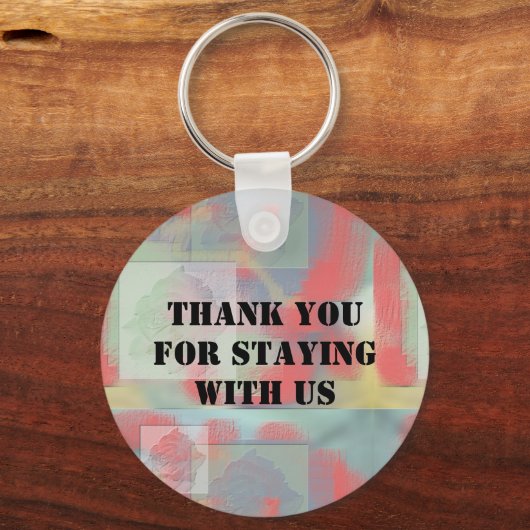 サンキューハウスゲストバケーション抽象芸術フローラ キーホルダー (正面)