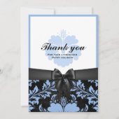 サンキューハッピーホリデーブルーフローラ 招待状 (正面)