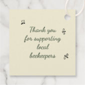 サンキューハニージャーラベルフラワーとビーセージ緑 フェイバータグ (裏面)