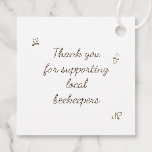 サンキューハニージャーラベル花と蜂クラフト フェイバータグ (裏面)