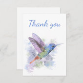 サンキューハミングバードガーデンバード自然アート サンキューカード (正面/裏面)