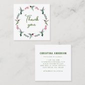 サンキューハミングバードリース スクエア名刺 (正面/裏面)