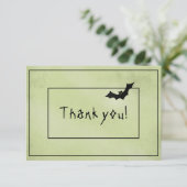 サンキューハロウィンブラックこうもりグリーンテグランジクスチャ サンキューカード (スタンド正面)