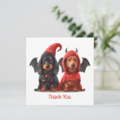 サンキューハロウィーンダックスシャンドドッグズデビルこうもり サンキューカード (スタンド正面)