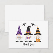 サンキューハロウィーン格言紫オレンジ サンキューカード (正面/裏面)