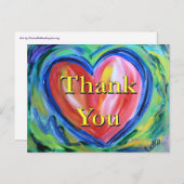 サンキューハートアートポストカード ポストカード (正面/裏面)