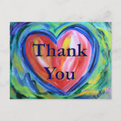 サンキューハートアートポストカード ポストカード (正面)