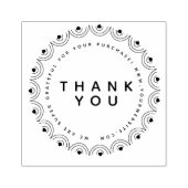 サンキューハートサーキュラルブティックビジネス ラバースタンプ (インプリント)