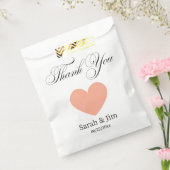 サンキューハート結婚式の引き出物バッグ フェイバーバッグ (封をした状態)