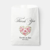サンキューハート結婚式の引き出物バッグ フェイバーバッグ (正面)