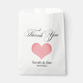 サンキューハート結婚式の引き出物バッグ フェイバーバッグ (正面)