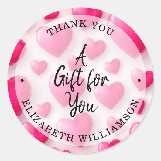 サンキューハート ラウンドシール (正面)