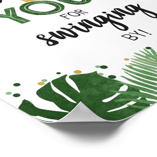 サンキューバイトロピカルサファリ誕生日 ポスター (角)