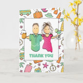 サンキューバケーションデスティネーションカおもしろいートーン カード (黄色い花)