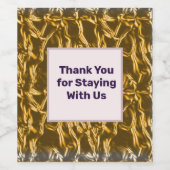 サンキューバケーションハウスゲスト金ゴールドシルバーウェルカム ワインラベル (シングルラベル)