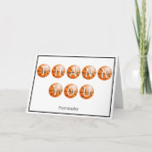 サンキューバスケッカスタムトルパーソナライズされた カード (正面)