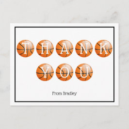 サンキューバスケッカスタムトルパーソナライズされた ポストカード