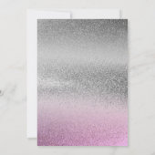 サンキューバタフライピンクパープルベビーシャワー サンキューカード (裏面)