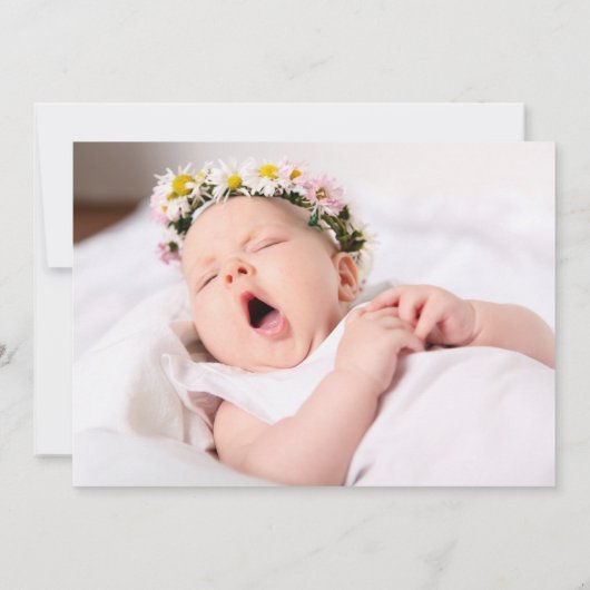 サンキューバプティスピンクシルバーフォトハートクロス サンキューカード (裏面)